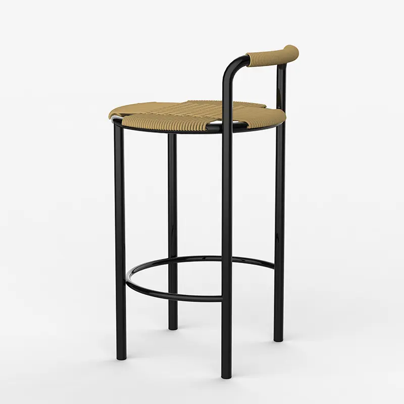 Hale Bar Stool Upholstered Seat with Handwave Rope. (1)