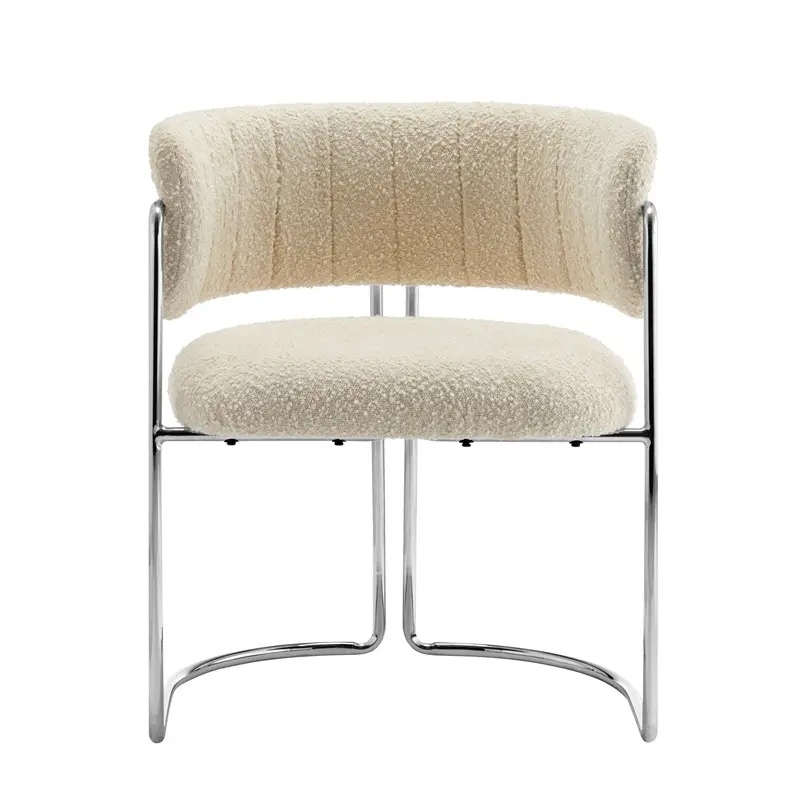 Paddy Dining Chair Upholstered Back and Seat with Metal Legs (5)