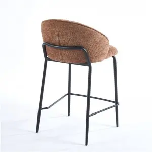 Barbara Counter Chair Upholstered Seat with Metal Frame.