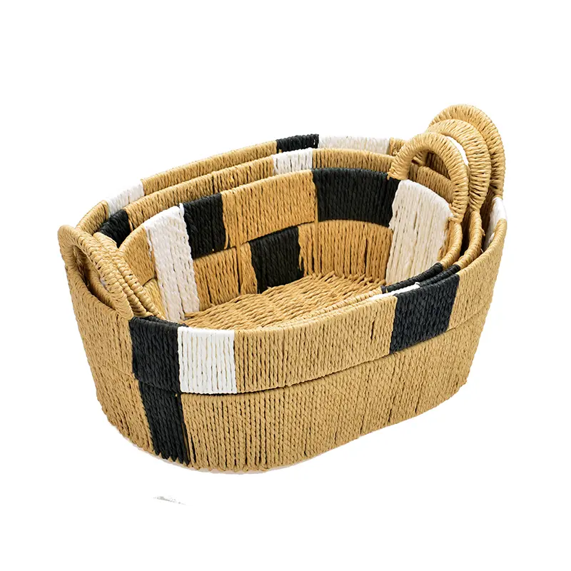 Dora Storage Paper Woven Baskets in Handmade (1)
