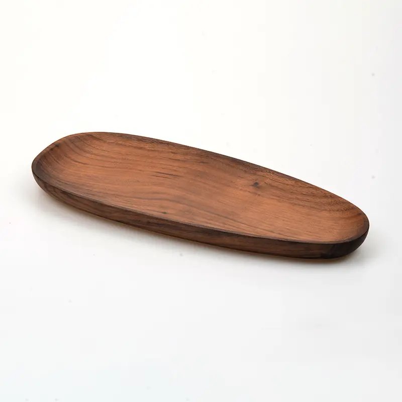 Melanie Black Walnut Wood Tray Set of 4 Wood Handicraft (1)