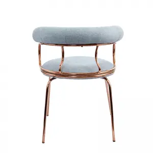 Mimi Dining Chair Upholstered Seat with Metal Frame.