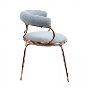 Mimi Dining Chair Upholstered Seat with Metal Frame.
