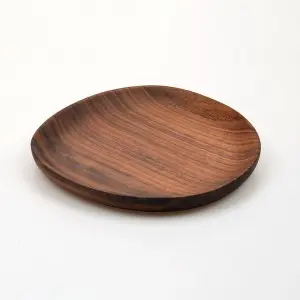 Melanie Black Walnut Wood Tray Set of 4 Wood Handicraft
